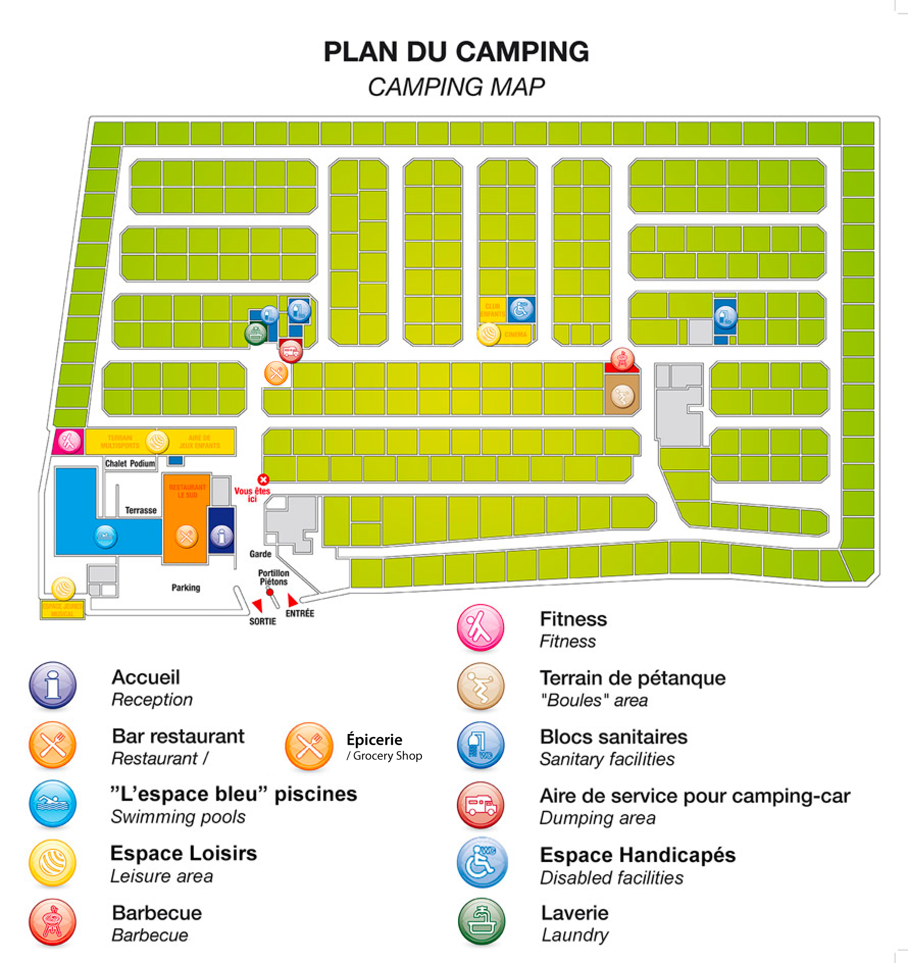 Campingplatzkarte herunter — Abri de camargue